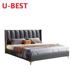 U-Best-Marco de cama doble de lujo, tela tapizada con madera MDF para muebles de dormitorio, muebles de madera Casal - Product Image 3