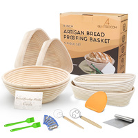 Panier de Fermentation Rond en Rotin Naturel Fait Main pour la Cuisson de la Pâte au Levain, Ensemble Banneton, Outils de Cuisine, Vente en Gros
