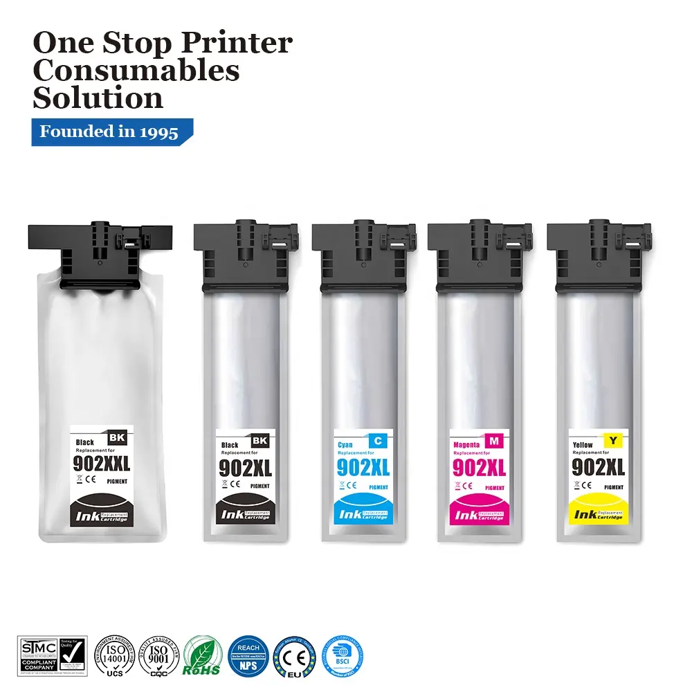 INK-POWER 902 902XL T902 T902XL Premium Kompatibel Warna Inkjet IJ Tinta Inkjet untuk Epson WF-C5210 Printer WF-C5290