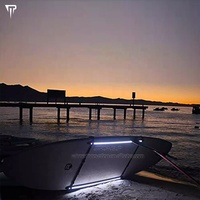 JTRDA Lumières LED pour paddle board, kayak, glisse nocturne, étanche, tube fluorescent coloré, télécommande, portable, SUP gonflable