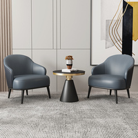 Ensemble de Table de canapé en métal haut de gamme, Table et chaises de réception d'hôtel moderne, ensemble de Table de canapé d'hôtellerie