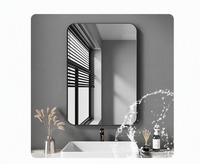 Cermin Dinding Kamar Mandi dari Paduan Aluminium untuk Hotel, Cermin Rias Modern, Pasokan Grosir Kustom