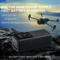 Chargeur intelligent de batterie UC342 Max 200W à trois voies pour drone DJI Mavic 4 Pro avec certifications CE FCC Rohs, charge complète en 93 minutes pour 3 batteries