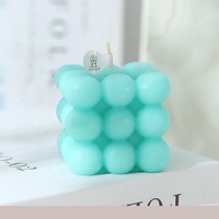 Bougie de cire en forme de bulle de mini cube coloré le mieux sélectionné Aromathérapie Moule à bougie rotatif 3D pour l'éclairage de la maison