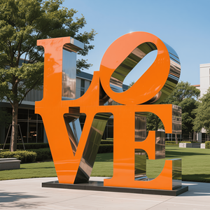 Индивидуальные современные металлические скульптуры из нержавеющей стали с буквами, сварные скульптуры «ЛЮБОВЬ», декор для свадеб и улицы - Product Image 3