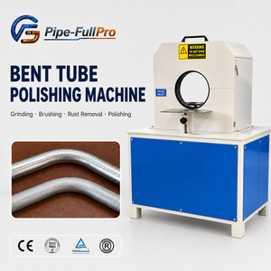 Máquina pulidora de tubos curvos para escape automotriz, máquina de pulido y rectificado para eliminación de óxido en codos de tubos curvos de acero inoxidable - Product Image 1