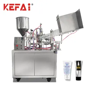 KEFAI otomatik gıda kozmetik krem macun tüp doldurma kapaklama makinesi