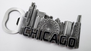 Porte-clés Souvenirs Personnalisés en 3D avec Vue Panoramique de Chicago pour le Marché des Villes Américaines Prix de Gros d'Usine - Product Image 2