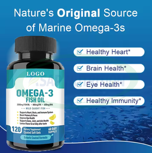 Омега-3 рыбий жир мягкие капсулы <span class=keywords><strong>EPA</strong></span> <span class=keywords><strong>DHA</strong></span> 1000 мг медицинские добавки для мозга витамины оптом Халяль Omega 3 рыбий жир Softgels - Product Image 4