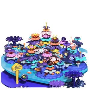 MILI 136 piezas de plástico DIY <span class=keywords><strong>juguetes</strong></span> de bloques de construcción niños Coral marino mundo flor modelo <span class=keywords><strong>juguetes</strong></span> educativos - Product Image 4