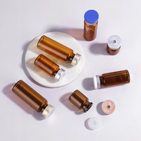 Mini flacon en verre de 2 ml avec bouchon en caoutchouc pour emballage médical