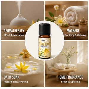 Huile d'Ylang-ylang pure et naturelle de haute qualité, nourrit les cheveux, équilibre la production de sébum, convient aux soins de la peau et des cheveux. - Product Image 2