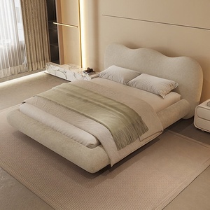 <span class=keywords><strong>Lit</strong></span> de luxe en tissu, style moderne et épuré, grand <span class=keywords><strong>lit</strong></span> capitonné pour chambre principale - Product Image 2