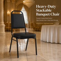 Chaises de banquet empilables de luxe modernes et élégantes en métal doré durable pour la restauration, l'extérieur et l'hôtellerie – Vente en gros