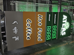 Panneaux Totem Pylônes Personnalisés en Aluminium LED pour Stations-Service, Affichage Numérique LED des Prix - Product Image 2