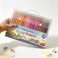 Ensemble de crayons de couleur personnalisés, 120 couleurs, bois de qualité supérieure, mine de haute qualité, étui en PVC pour le dessin artistique