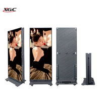 Écran d'affichage numérique LED intérieur Xgcled P1.86 avec flight case, design pliable et connectable, WiFi/USB, garantie 1 an - Noir