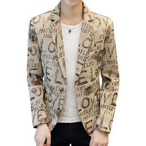 Veste de costume pour homme à un bouton, blazer élégant uni, coupe ajustée, léger, veste de sport - Product Image 1