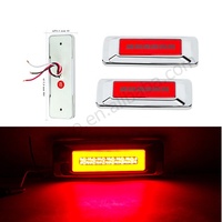 HST-20172 Rectangle Chrome 6 LED 6.3 ''dynamique voiture camion remorque côté marqueur feux arrière clignotant universel voyants lumineux