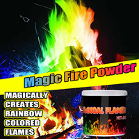 Vente directe d'usine 10g 25g 30g Feux d'artifice magiques colorés Flammes mystiques Poudre magique pour Halloween/Thanksgiving