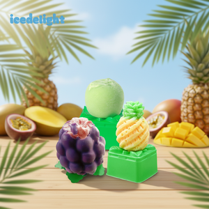 بيع بالجملة من المصنع الأصلي: آيس كريم فواكه ثلاثي الأبعاد بنكهات الخوخ والفراولة والتفاح، علبة تحتوي على 12 قطعة جاهزة للأكل، صلاحية 12 شهرًا - Product Image 1