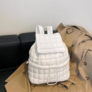 Down-filled Pleated <b>Backpack</b> For Women Large Capacity Lightweight Everyday Use <b>Black</b> - Product Image 4