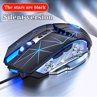USB Bedrade Stille Gaming Mechanische Muis 7 Kleur LED Ademhalingslicht Backlight Muizen 3200DPI voor PC Laptop Computer Game