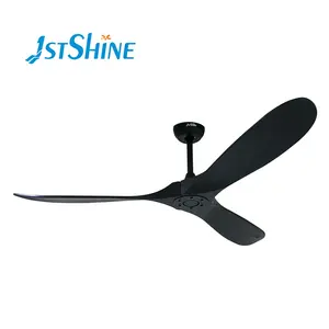 1stshine ventilatore da soffitto di alta qualità ed economico vento naturale nero 56 ''pollici elettrico 37.8W grande ventilatore da soffitto in legno