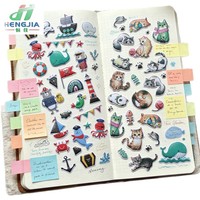 Pegatinas de Burbujas con Diseño de Dibujos Animados, en Blister 3D, para Decoración de Diarios, Manualidades, Material Escolar, Venta al Por Mayor