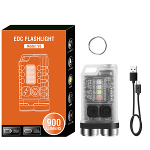 V3 Mini Fluorescent <strong>Flashlight</strong> Multi-functional EDC Keychain <strong>Flashlight</strong> Waterproof Rechargeable <strong>Flashlight</strong> <strong>With</strong> Tail Magnetic - Product Image 6