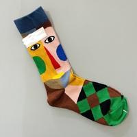 Calcetines de Algodón Casuales con Diseño Divertido de Marvel Anime Funky Crew, Calcetines Personalizados con Letras Divertidas para Hombre y Mujer, Novedad Otoñal