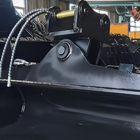 Godet d'excavatrice de construction inclinable à double vérin, hydraulique rotatif, à attache rapide, robuste, à réponse rapide, pour boue, 800 mm de large, 14 tonnes