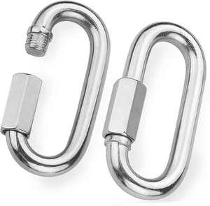 נירוסטה טבעת מהיר קישור שרשרת חיבור טבעת מסלול צורת הצמד וו - Product Image 1