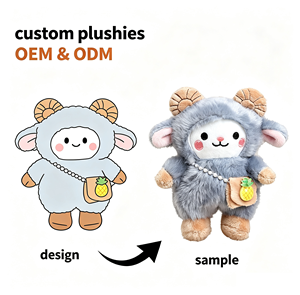 Peluche Mouton à Cornes Courbes, Jouet en Peluche Animal, <span class=keywords><strong>Petite</strong></span> Poupée Agneau Rembourrée en Coton PP, Vente en Gros, Ornement Style Xinjiang 0-24 - Product Image 6