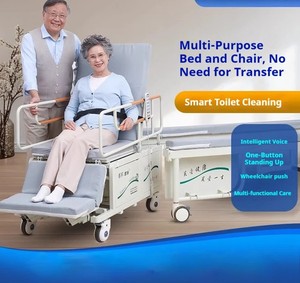 Smart Voice Control 2 in 1 Wheelchair <b>Bed</b> with Washing Drying Function Adjustable Nursing <b>Bed</b> Chair for Elderly Care - Product Image 6