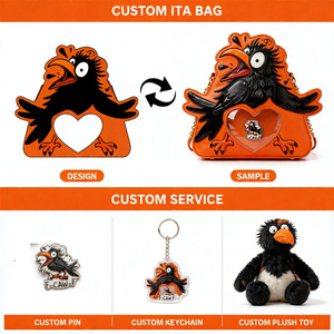 Bolso Ita Personalizado, Tamaño y Estilo a su Gusto, Accesorios, Bolso Ita con Estampado de Huellas, Bolso de Mano de Gamuza Marrón - Product Image 3