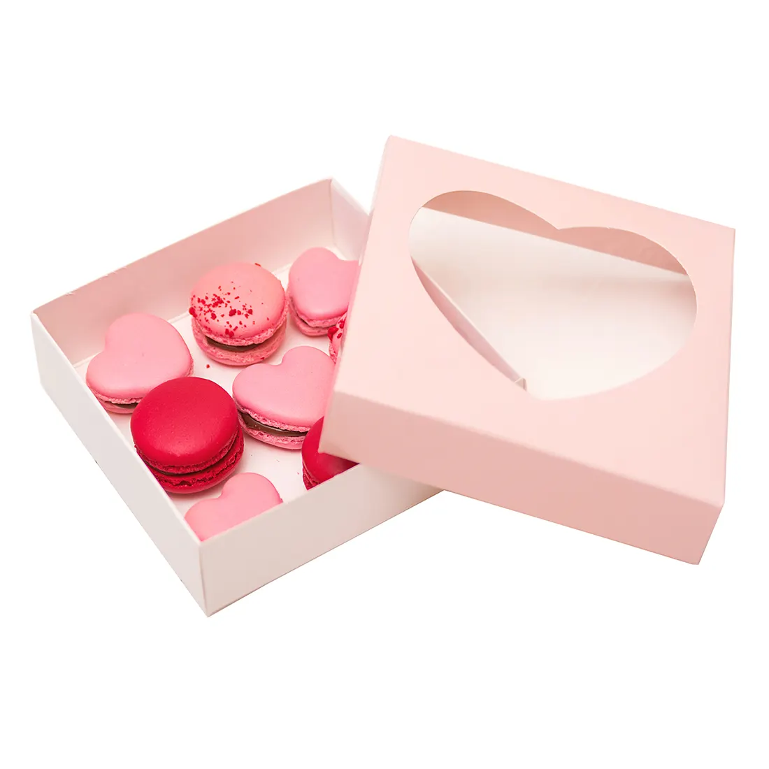 Custom logo pink folding cake packaging box bakery