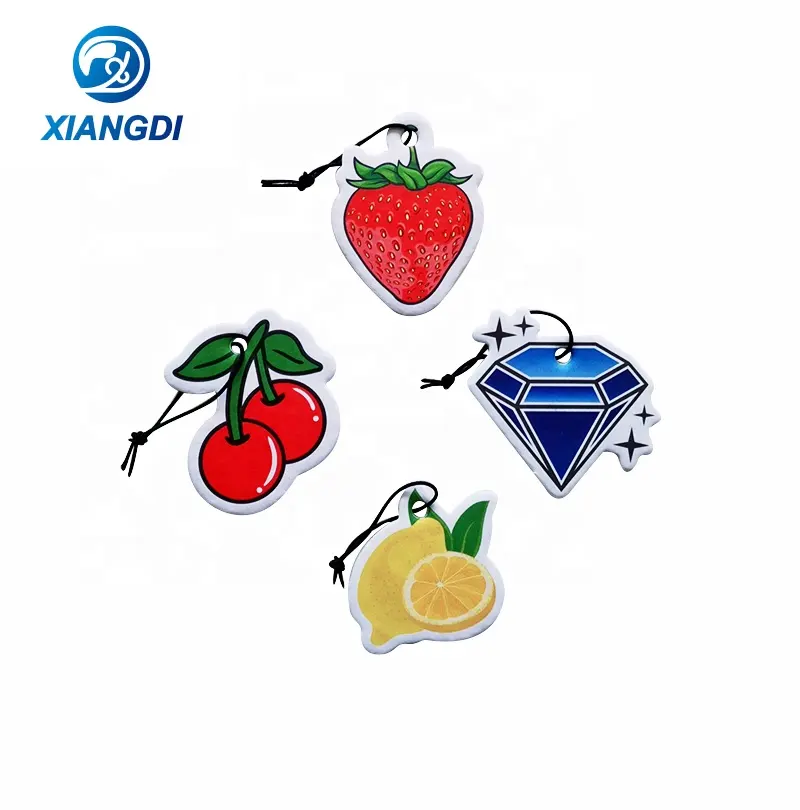 Long Lasting Smell Freshener All Kinds Of Fragrance Scent High Quality Sublimation Perfumed Hanging Paper Car Air Freshener
