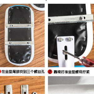 Siège arrière de vélo avec dossier en mousse, coussin de selle confortable pour adultes, 4 couleurs disponibles - Product Image 3