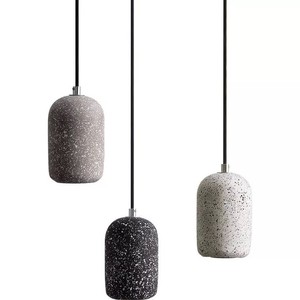 Lámpara Colgante LED Cilíndrica de Terrazo Moderno al por Mayor, Luces Colgantes de <span class=keywords><strong>Cemento</strong></span> <span class=keywords><strong>Gris</strong></span> Estilo Nórdico Industrial para Isla de Cocina - Product Image 1