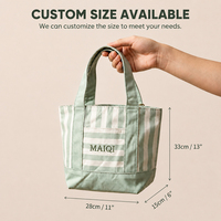 Sac fourre-tout en toile rayée personnalisé, combinaisons multicolores, vente en gros, sac de courses en coton recyclé, fournisseur d'usine