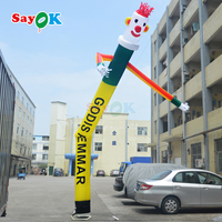 Sayok Free 3d Design Clown Air Dancer Joker Inflatable Air Dancers Funny Waves Jester Sky Dancer with Blower