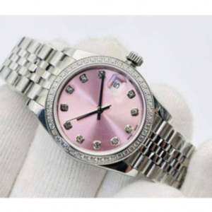 Montre de luxe en moissanite de haute qualité, montre automatique mécanique avec calendrier pour femmes, montres-bracelets en acier inoxydable tendance - Product Image 2