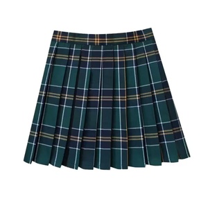 Middle <strong>School</strong> Uniform Student Clothing Waer Checked <strong>Skirt</strong> With Adjustable Waist Pleats Green <strong>Pleated</strong> <strong>Skirt</strong> for Girls Student - Product Image 3