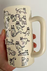 Caneca de Cerâmica Grande Capacidade com Desenho de Casal de Gatos Fofos para Café da Manhã, Café e Leite para Meninas - Product Image 6