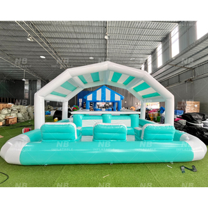Customized Mobile <b>Inflatable</b> Pool Bar With PVC Material CE Certified Over 500kg Capacity Poolside Relaxation for Rental Inflatab - Product Image 2
