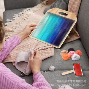 Wooden <b>Wool</b> Blending Board Set Yarn Combing Tool With Stand For Diy Felt <b>Craft</b> Supplies - Product Image 1