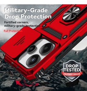 Ốp điện thoại Xiaomi Redmi <span class=keywords><strong>Note</strong></span> 14 4G cao cấp, chống sốc, có vòng đỡ dạng trượt - Product Image 3