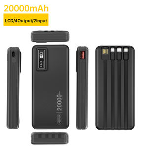 <span class=keywords><strong>Banco</strong></span> de Energía ASPOR A301 de 20000 mAh con 4 Cables Integrados, Pantalla LCD, Carga Rápida de 2.4 A, Cargador Portátil para Teléfono y Tableta de Viaje - Product Image 1