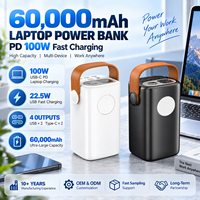 Banque d'Énergie Portable pour Ordinateur Portable Prix d'Usine Best-Sellers Multifonction PD100W 60000mAh 100000mAh avec Affichage Numérique